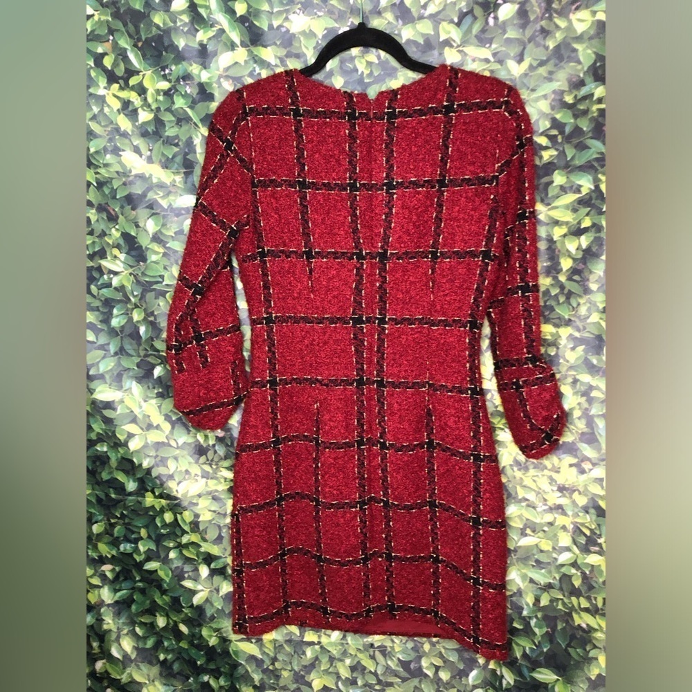 Alexia Admor Elegant Red Plaid Dress - Picture 15 of 16